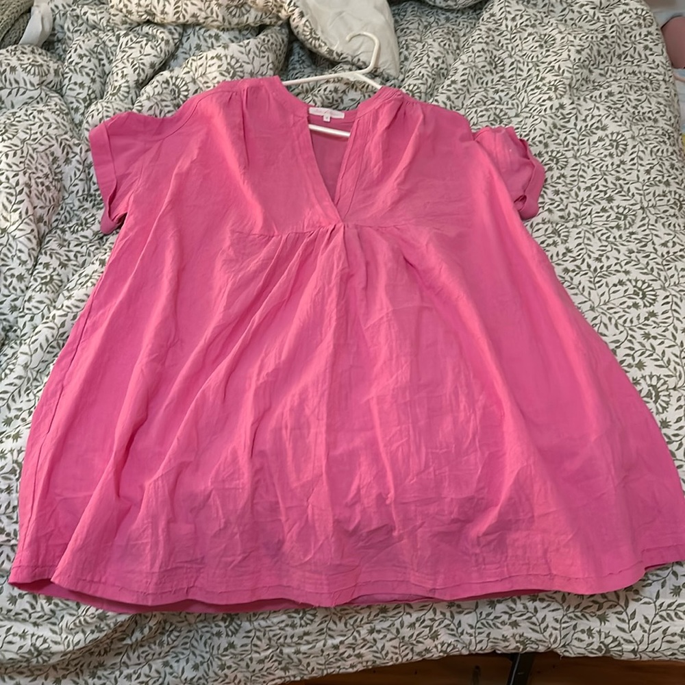 oversized pink dress
